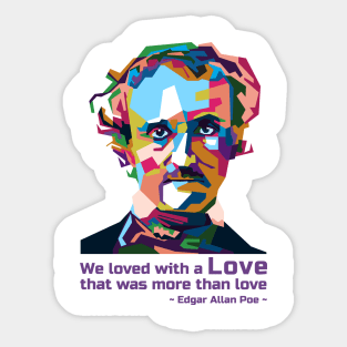 Abstract Edgar Allan Poe in WPAP Sticker